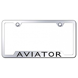 Automotive Gold License Plate Frame - Silver Stainless Steel - GFAVIEC