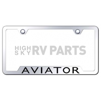 Automotive Gold License Plate Frame - Silver Stainless Steel - GFAVIEC