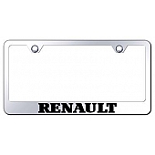 Automotive Gold License Plate Frame - Silver Stainless Steel - LFRENEC