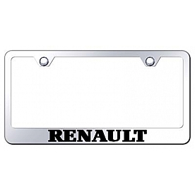 Automotive Gold License Plate Frame - Silver Stainless Steel - LFRENEC