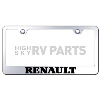 Automotive Gold License Plate Frame - Silver Stainless Steel - LFRENEC