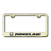 Automotive Gold License Plate Frame - Black Stainless Steel - LFRIDEB