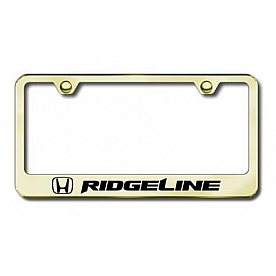 Automotive Gold License Plate Frame - Black Stainless Steel - LFRIDEB