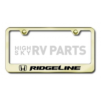 Automotive Gold License Plate Frame - Black Stainless Steel - LFRIDEB
