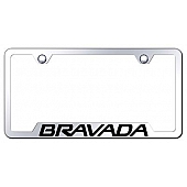 Automotive Gold License Plate Frame - Silver Stainless Steel - GFBRAEC