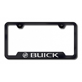 Automotive Gold License Plate Frame - Black Stainless Steel - GFBUIEB