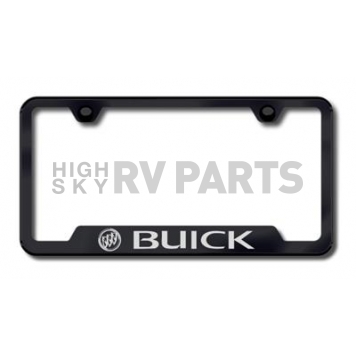 Automotive Gold License Plate Frame - Black Stainless Steel - GFBUIEB