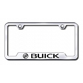 Automotive Gold License Plate Frame - Silver Stainless Steel - GFBUIEC
