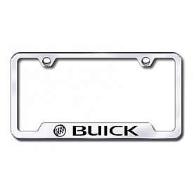 Automotive Gold License Plate Frame - Silver Stainless Steel - GFBUIEC