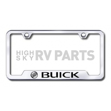 Automotive Gold License Plate Frame - Silver Stainless Steel - GFBUIEC