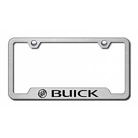 Automotive Gold License Plate Frame - Silver Stainless Steel - GFBUIES