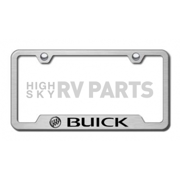 Automotive Gold License Plate Frame - Silver Stainless Steel - GFBUIES