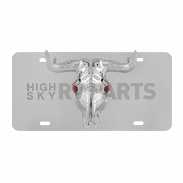 Pilot Automotive License Plate - Bull Skull Stainless Steel - LP202