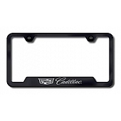Automotive Gold License Plate Frame - Black Stainless Steel - GFCAD3EB