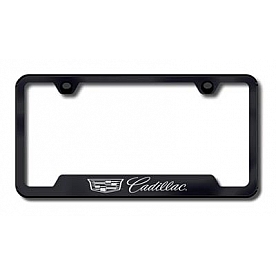 Automotive Gold License Plate Frame - Black Stainless Steel - GFCAD3EB