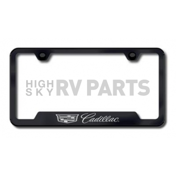 Automotive Gold License Plate Frame - Black Stainless Steel - GFCAD3EB