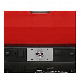 Pilot Automotive License Plate - Skull Stainless Steel - LP205