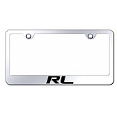 Automotive Gold License Plate Frame - Silver Stainless Steel - LFRLEC