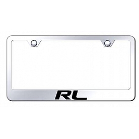 Automotive Gold License Plate Frame - Silver Stainless Steel - LFRLEC