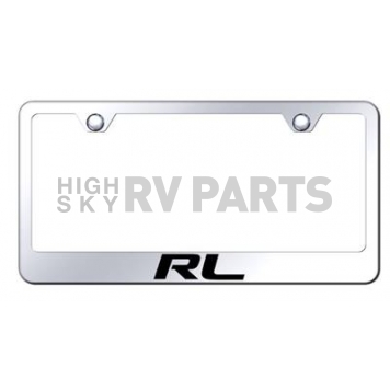 Automotive Gold License Plate Frame - Silver Stainless Steel - LFRLEC