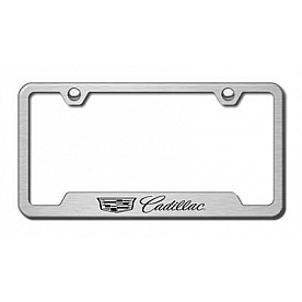 Automotive Gold License Plate Frame - Silver Stainless Steel - GFCAD3ES