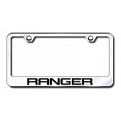 Automotive Gold License Plate Frame - Silver Stainless Steel - LFRNGEC