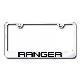 Automotive Gold License Plate Frame - Silver Stainless Steel - LFRNGEC