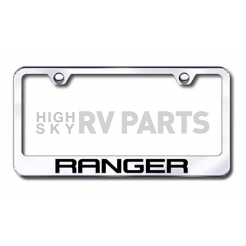 Automotive Gold License Plate Frame - Silver Stainless Steel - LFRNGEC