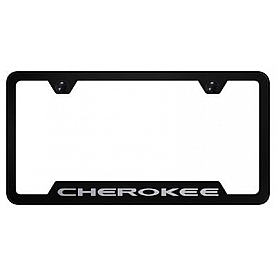 Automotive Gold License Plate Frame - Black Stainless Steel - GFCHEEB