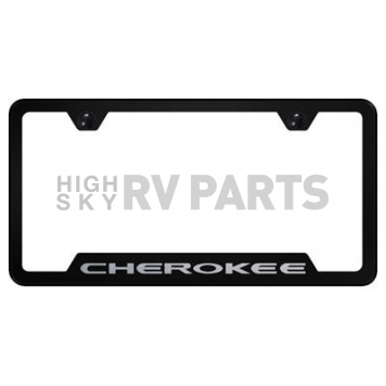 Automotive Gold License Plate Frame - Black Stainless Steel - GFCHEEB