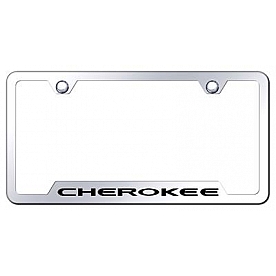 Automotive Gold License Plate Frame - Silver Stainless Steel - GFCHEEC