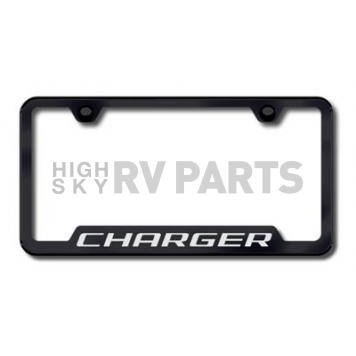 Automotive Gold License Plate Frame - Black Stainless Steel - GFCHGEB