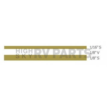 Trimbrite Pinstripe Tape - Double Stripe Vinyl Bright Gold Metallic - R320106