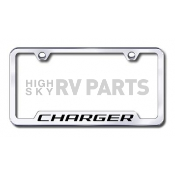 Automotive Gold License Plate Frame - Silver Stainless Steel - GFCHGEC