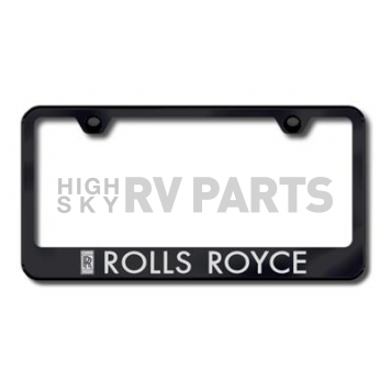 Automotive Gold License Plate Frame - Black Stainless Steel - LFROLEB