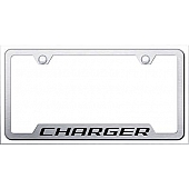 Automotive Gold License Plate Frame - Silver Stainless Steel - GFCHGES