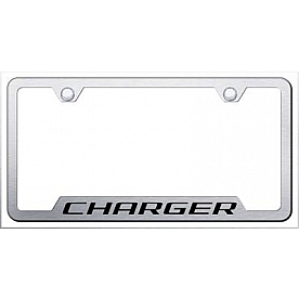 Automotive Gold License Plate Frame - Silver Stainless Steel - GFCHGES