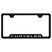 Automotive Gold License Plate Frame - Black Stainless Steel - GFCHREB
