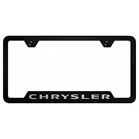 Automotive Gold License Plate Frame - Black Stainless Steel - GFCHREB