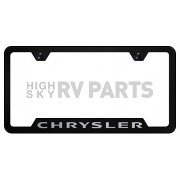 Automotive Gold License Plate Frame - Black Stainless Steel - GFCHREB