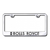 Automotive Gold License Plate Frame - Silver Stainless Steel - LFROLEC