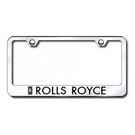 Automotive Gold License Plate Frame - Silver Stainless Steel - LFROLEC