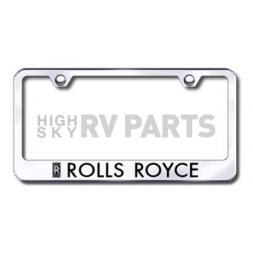 Automotive Gold License Plate Frame - Silver Stainless Steel - LFROLEC