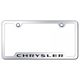 Automotive Gold License Plate Frame - Silver Stainless Steel - GFCHREC