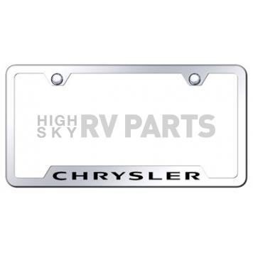 Automotive Gold License Plate Frame - Silver Stainless Steel - GFCHREC