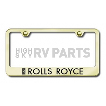Automotive Gold License Plate Frame - Gold Stainless Steel - LFROLEG