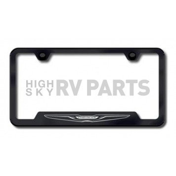 Automotive Gold License Plate Frame - Black Stainless Steel - GFCHRLEB