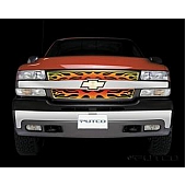 Putco Grille Insert - Red/ Orange/ Yellow/ White Painted Stainless Steel Rectangular - 89307