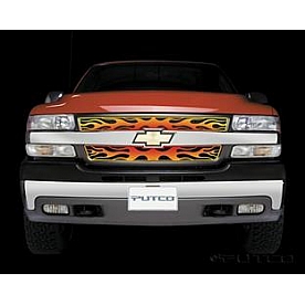 Putco Grille Insert - Red/ Orange/ Yellow/ White Painted Stainless Steel Rectangular - 89307