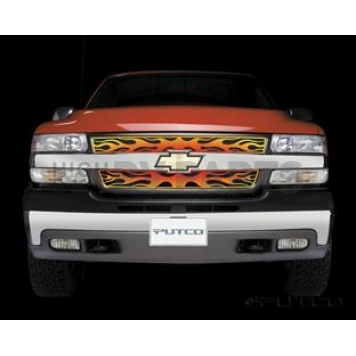 Putco Grille Insert - Red/ Orange/ Yellow/ White Painted Stainless Steel Rectangular - 89307